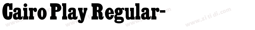 Cairo Play Regular字体转换